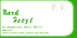 mark hetzl business card